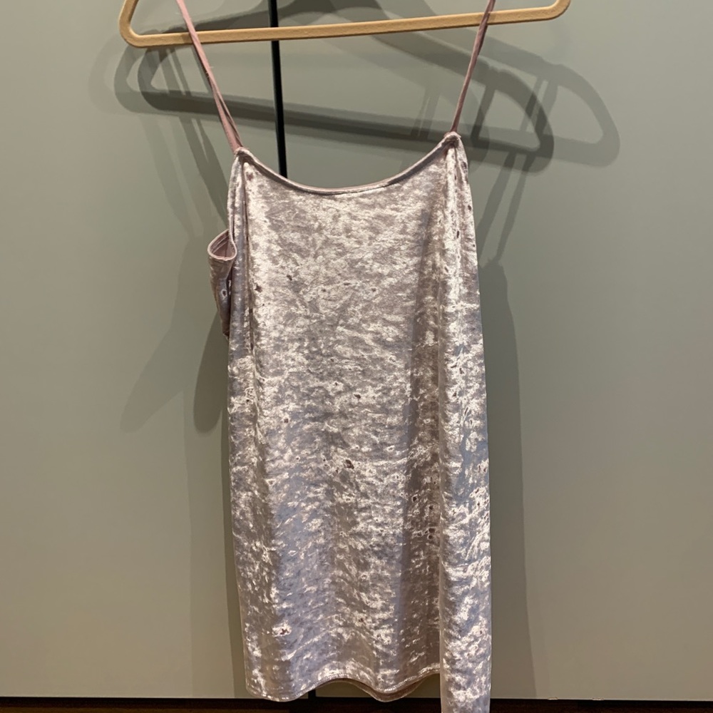 Pink Velvet Mini Dress